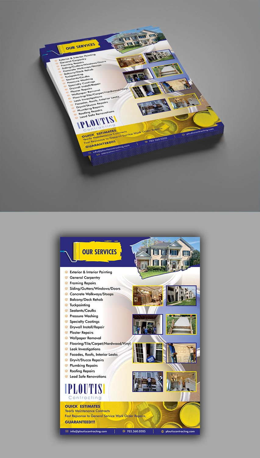 Flyer Design by ecorokerz for ploutis contracting | Design #20846822