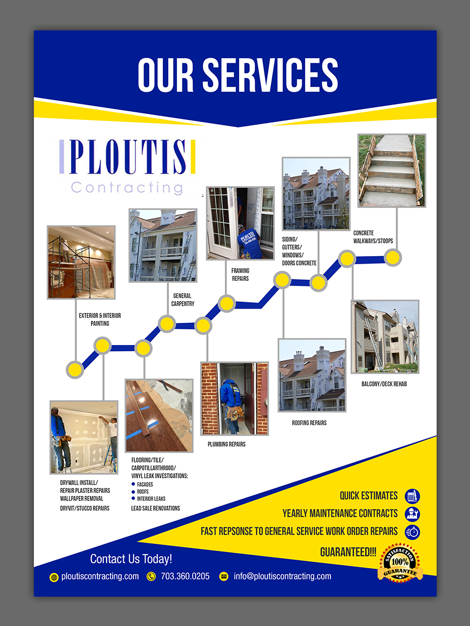 Flyer Design by innovative earth for ploutis contracting | Design #20848834