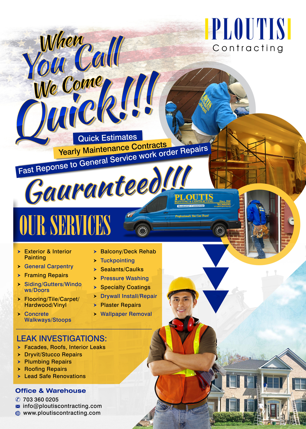 Flyer Design by Marketing Wings for ploutis contracting | Design #20848338