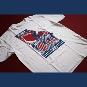 The New England patriots and the Los Angeles rams game day T-shirt  | Diseño de Camiseta por Yafi Mridha