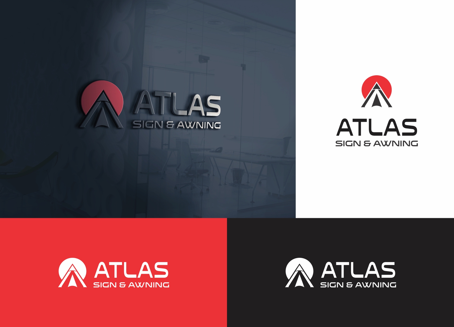 Logo Design by Limecom for Atlas Sign & Awning Company | Design #20860930