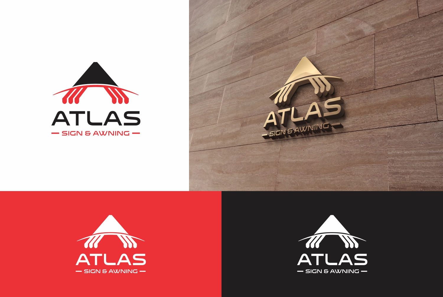 Logo Design by Limecom for Atlas Sign & Awning Company | Design #20860931