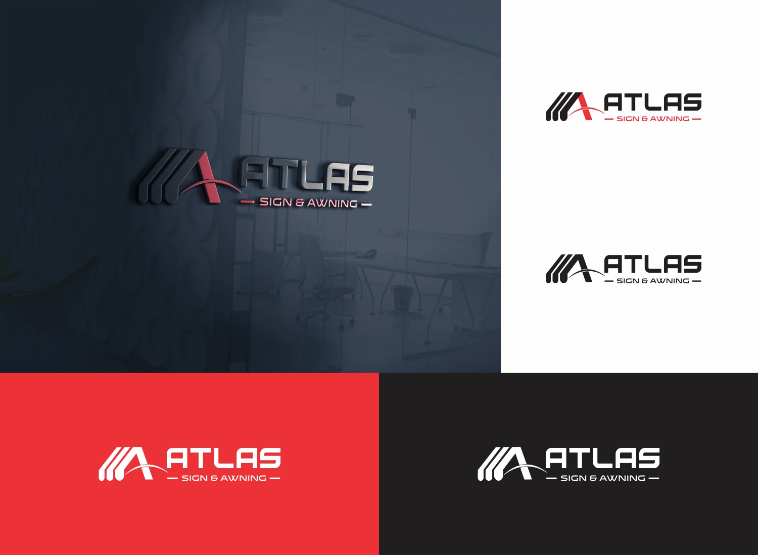 Logo Design by Limecom for Atlas Sign & Awning Company | Design #20860936