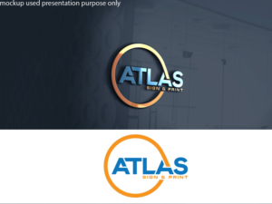 Logo Design by A S design @ for Atlas Sign & Awning Company | Design: #20869804
