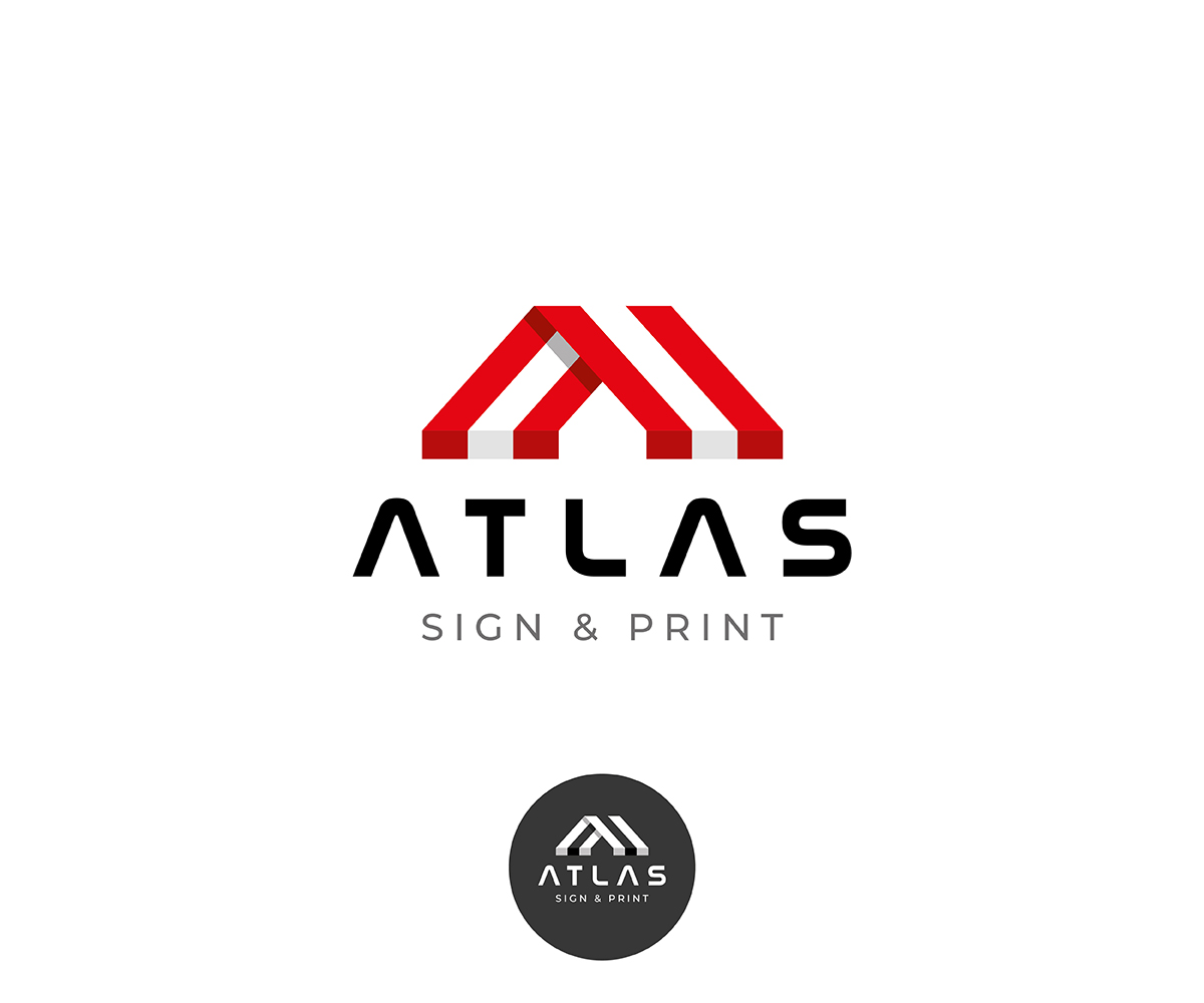 Logo Design by Grapi for Atlas Sign & Awning Company | Design #20908769