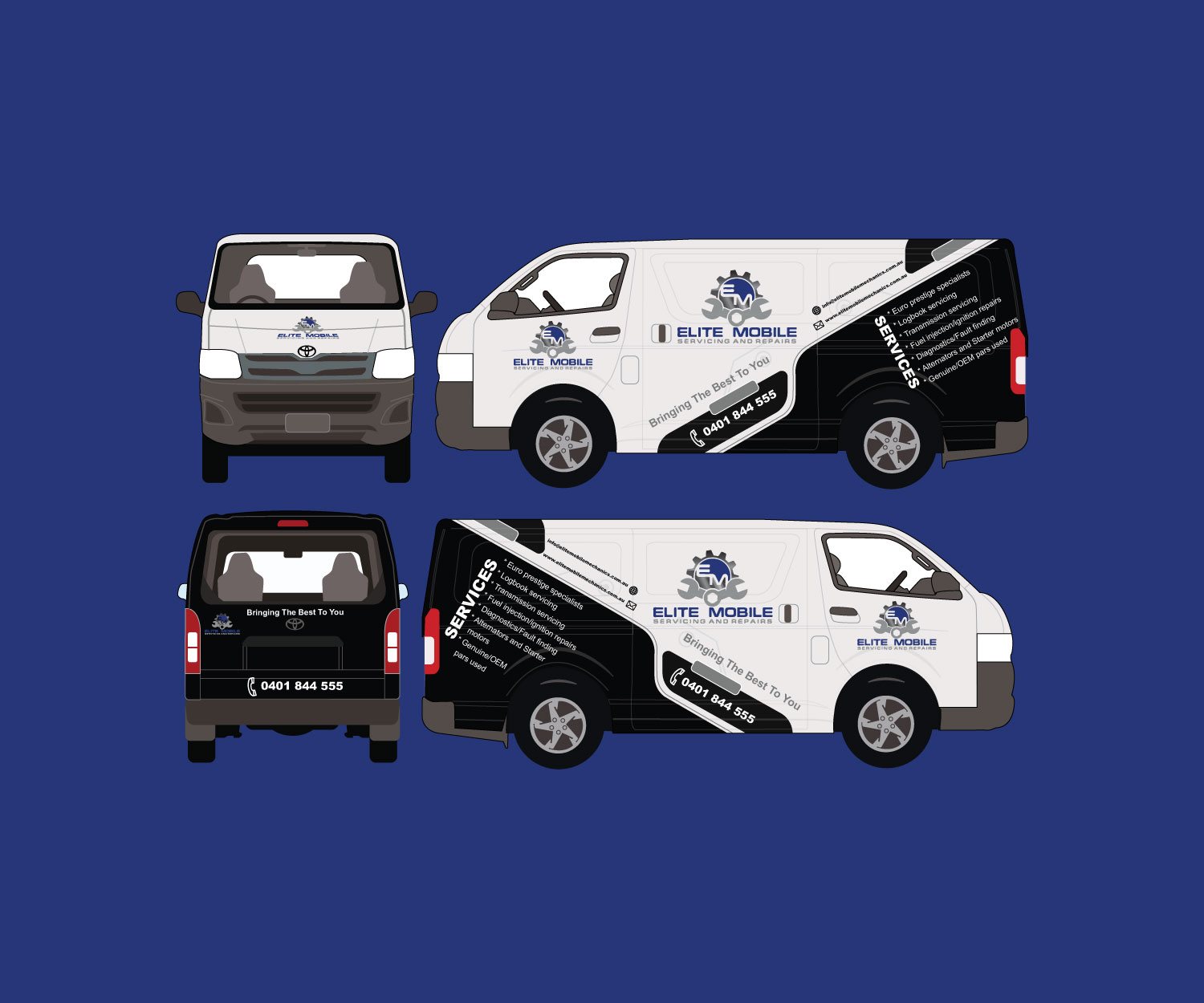 Car Wrap Design by jnh for Elite mobile servicing and repairs | Design #20900819