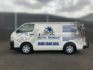 Elite Mobile Servicing and Repairs Van Wrap | Car Wrap Design by StarGraphics