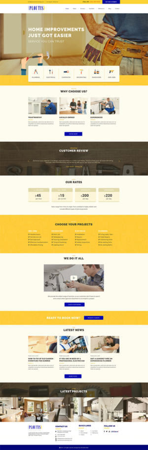 Web Design by Expert Designer for ploutis contracting | Design #20867111