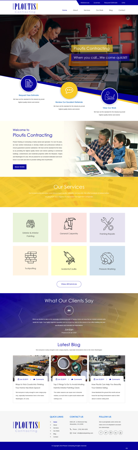 Diseño Web por pb para ploutis contracting | Diseño #20881143