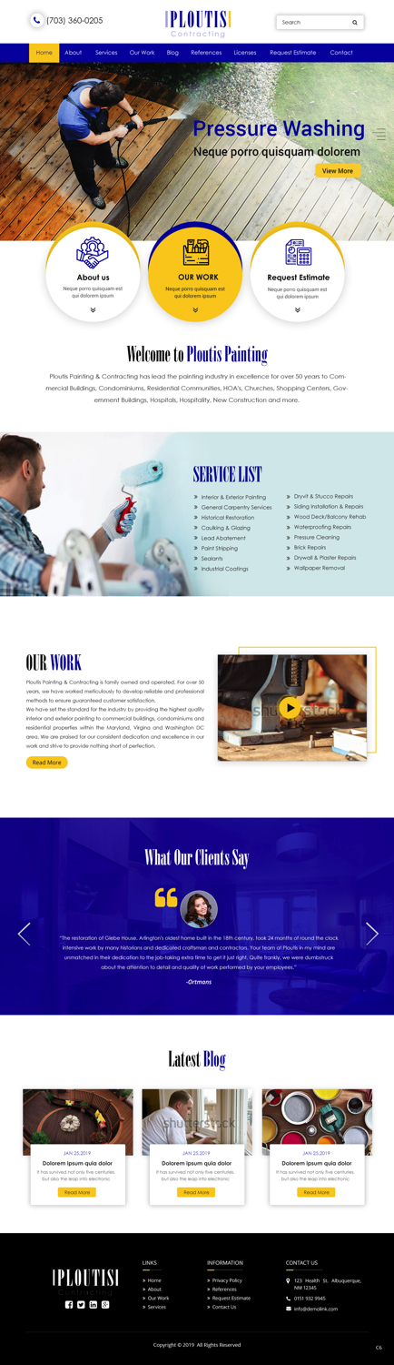 Web-Design von pb für ploutis contracting | Design #20881145