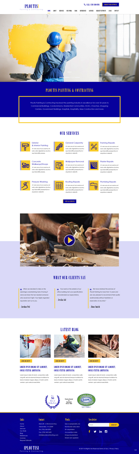 Web Design by pb for ploutis contracting | Design #20881147