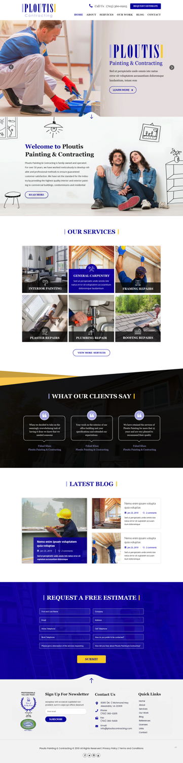 Web Design by pb for ploutis contracting | Design #20881148