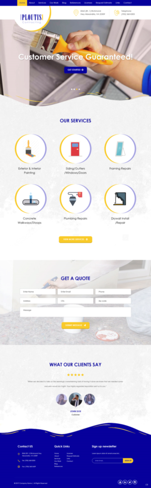 Diseño Web por pb para ploutis contracting | Diseño: #20881151
