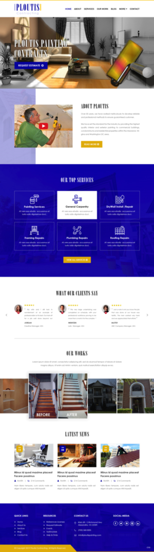 Diseño Web por pb para ploutis contracting | Diseño: #20881152