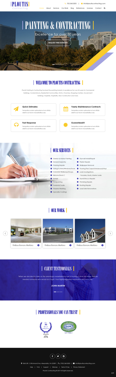 Web Design by pb for ploutis contracting | Design #20881153