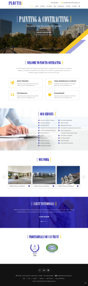 Diseño Web por pb para ploutis contracting | Diseño: #20881153