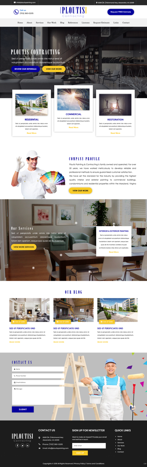 Diseño Web por pb para ploutis contracting | Diseño: #20881154