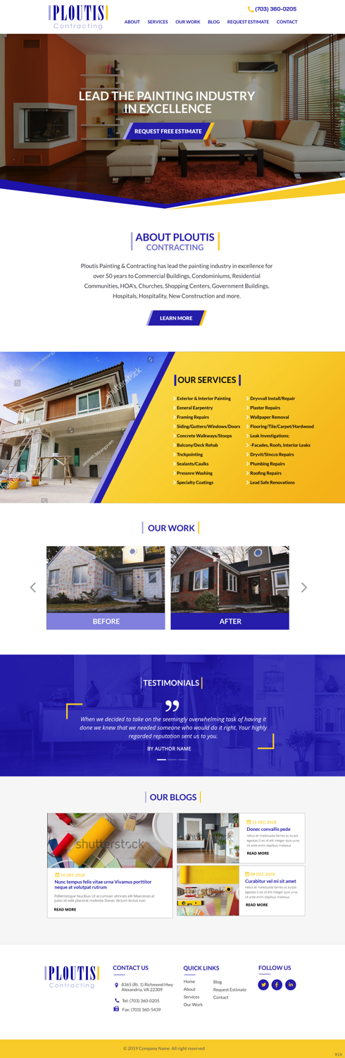 Web-Design von pb für ploutis contracting | Design #20881157