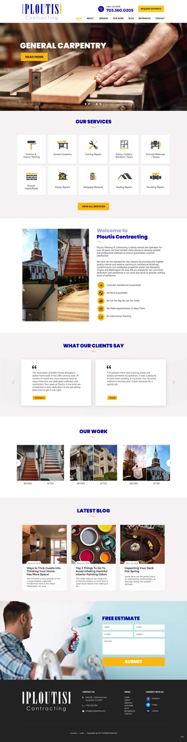 Web-Design von pb für ploutis contracting | Design #20881158