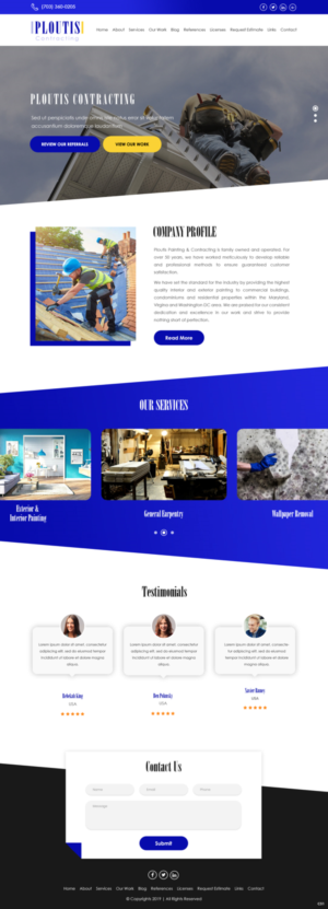 Diseño Web por pb para ploutis contracting | Diseño: #20881622
