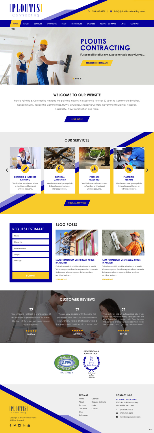 Web Design by pb for ploutis contracting | Design #20881624