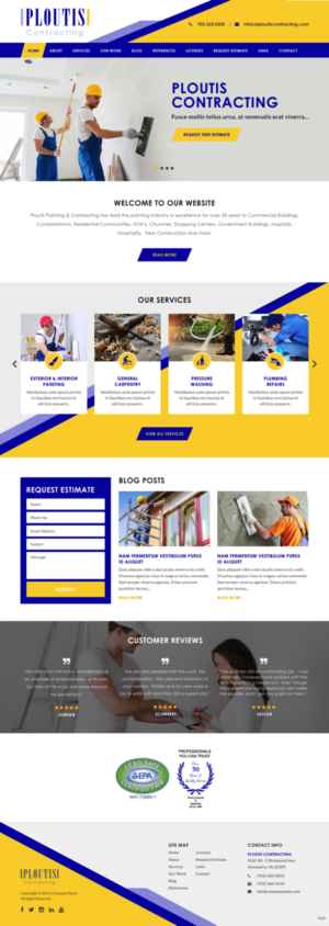 Diseño Web por pb para ploutis contracting | Diseño: #20881624