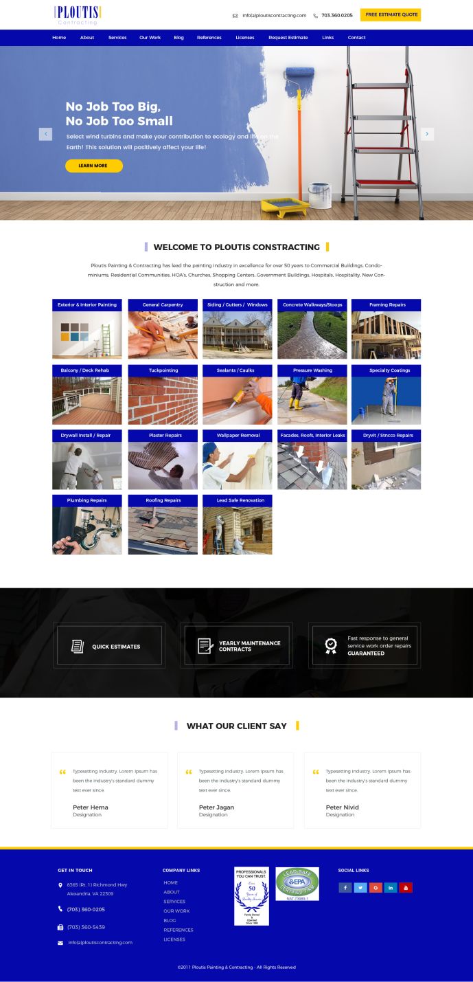 Diseño Web por WebPixel para ploutis contracting | Diseño #20864599