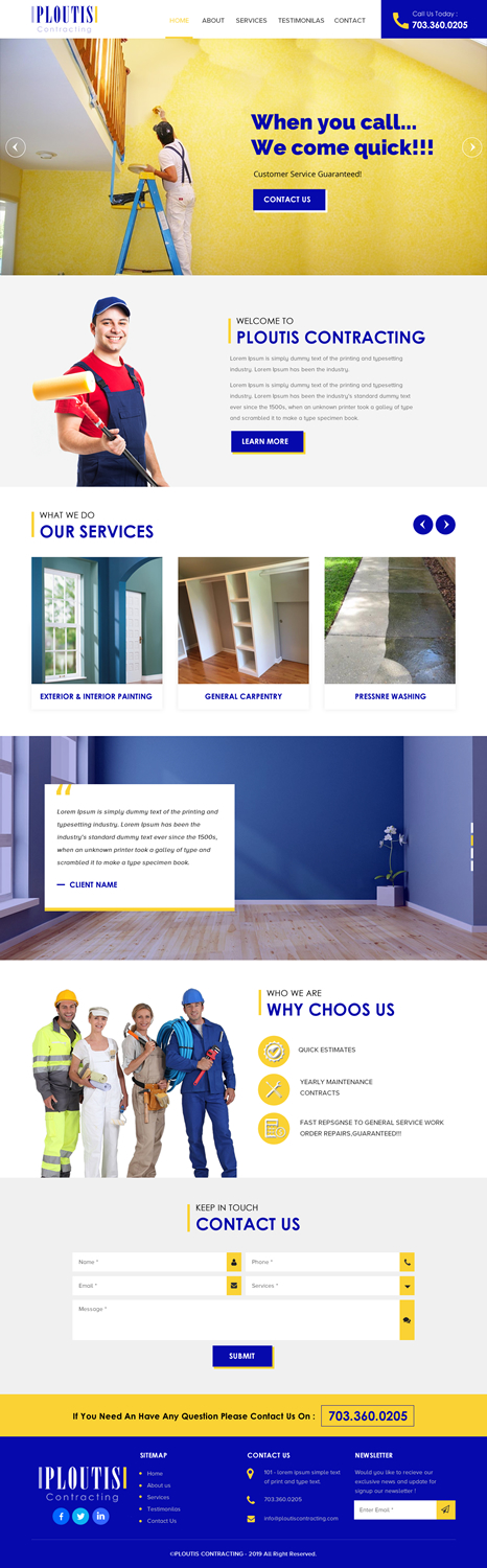 Web Design by rightway for ploutis contracting | Design #20891683