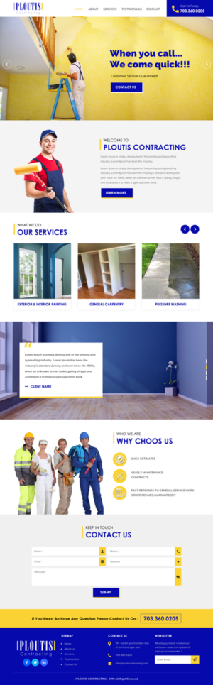 Web-Design von rightway für ploutis contracting | Design: #20891683