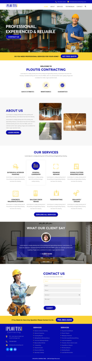 Web-Design von rightway für ploutis contracting | Design: #20891684