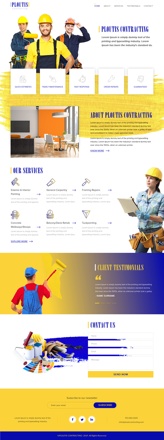 Web-Design von rightway für ploutis contracting | Design #20891686