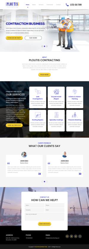 Diseño Web por rightway para ploutis contracting | Diseño: #20891687