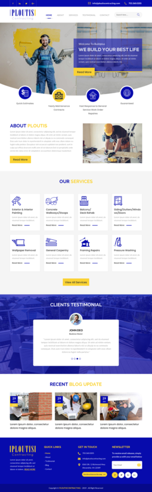 Diseño Web por rightway para ploutis contracting | Diseño: #20891689