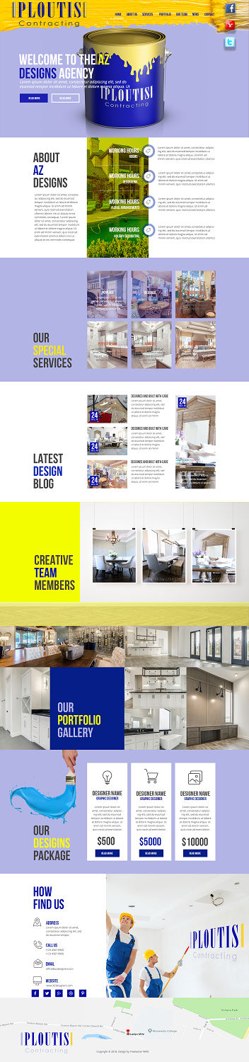 Web Design by Grebowiec Peter for ploutis contracting | Design #20907940