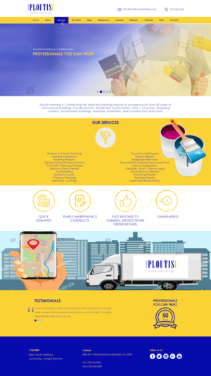 Web Design by Furqan Haider Shah for ploutis contracting | Design #20876618