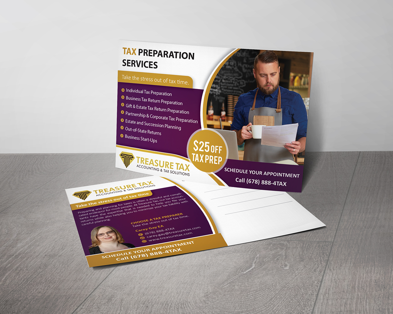 Postkarten-Design von alex989 für Treasure Tax, LLC | Design #20877682