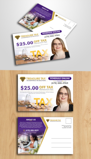 Post card for Tax Preparation Services | Design de Carte Postale par ecorokerz