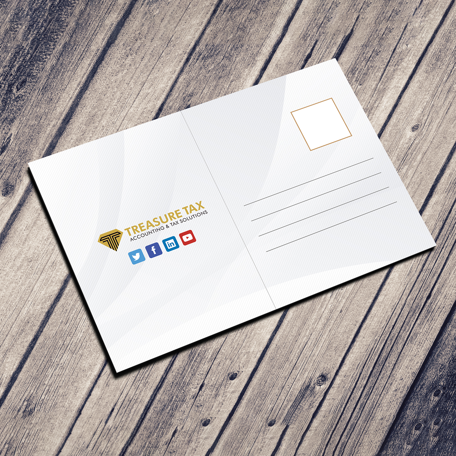 Diseño de Postal por Shimul 2020 para Treasure Tax, LLC | Diseño #20867545