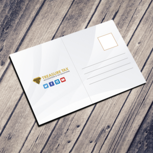 Postcard Design by Shimul 2020 for Treasure Tax, LLC | Design: #20867545
