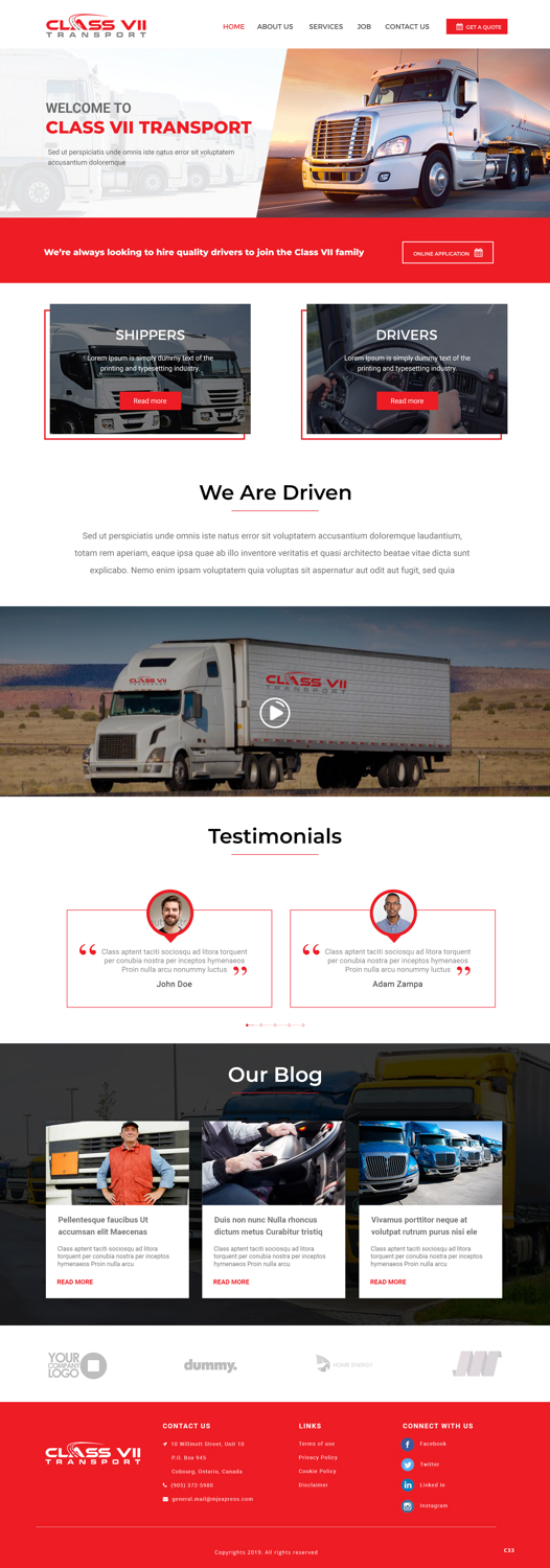 Web Design by pb for MJ Express | Design #20881128