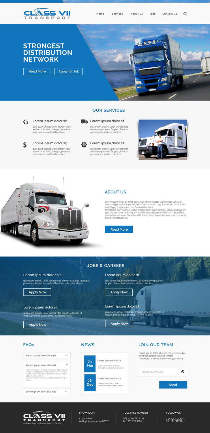 Web Design by Whipple Web Design for MJ Express | Design #20889421