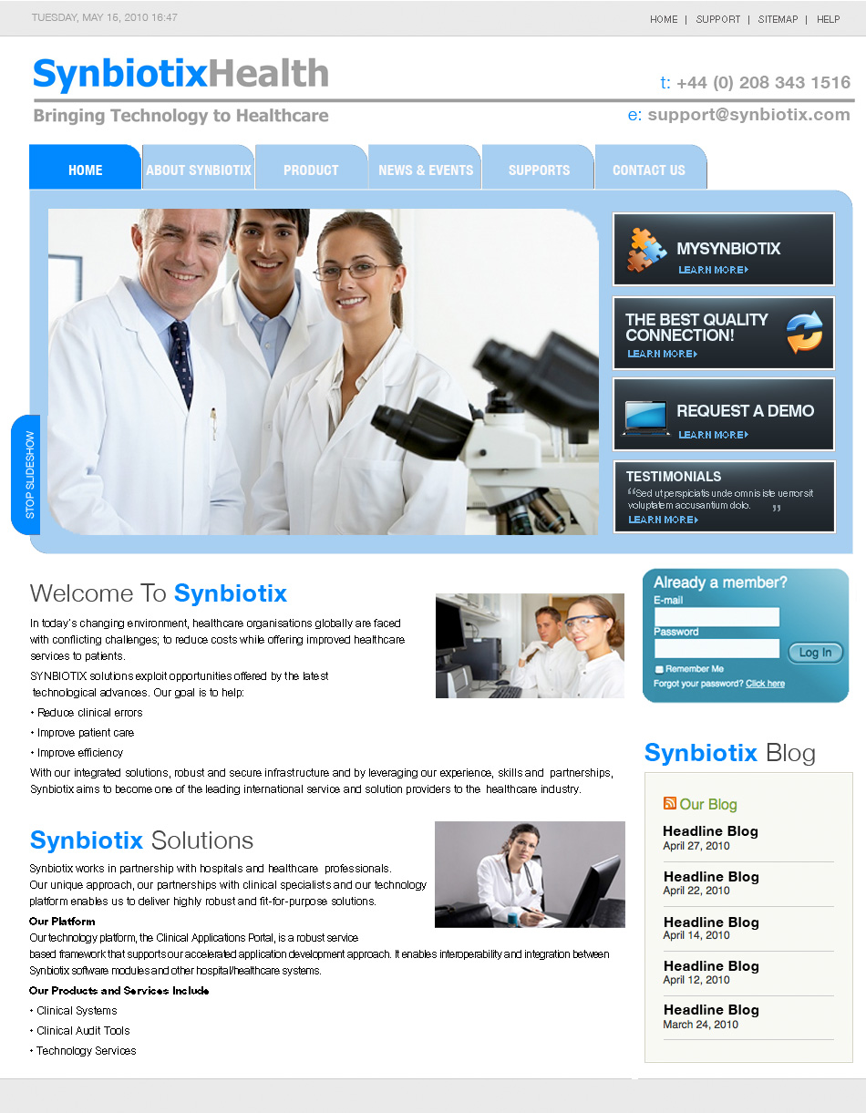 Web Design par Urban Ad pour Synbiotix | Design #60246
