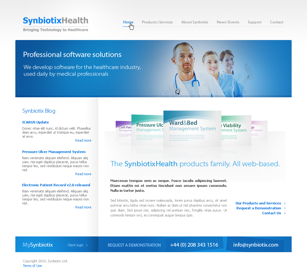 Web Design by flx flx for Synbiotix | Design #58517