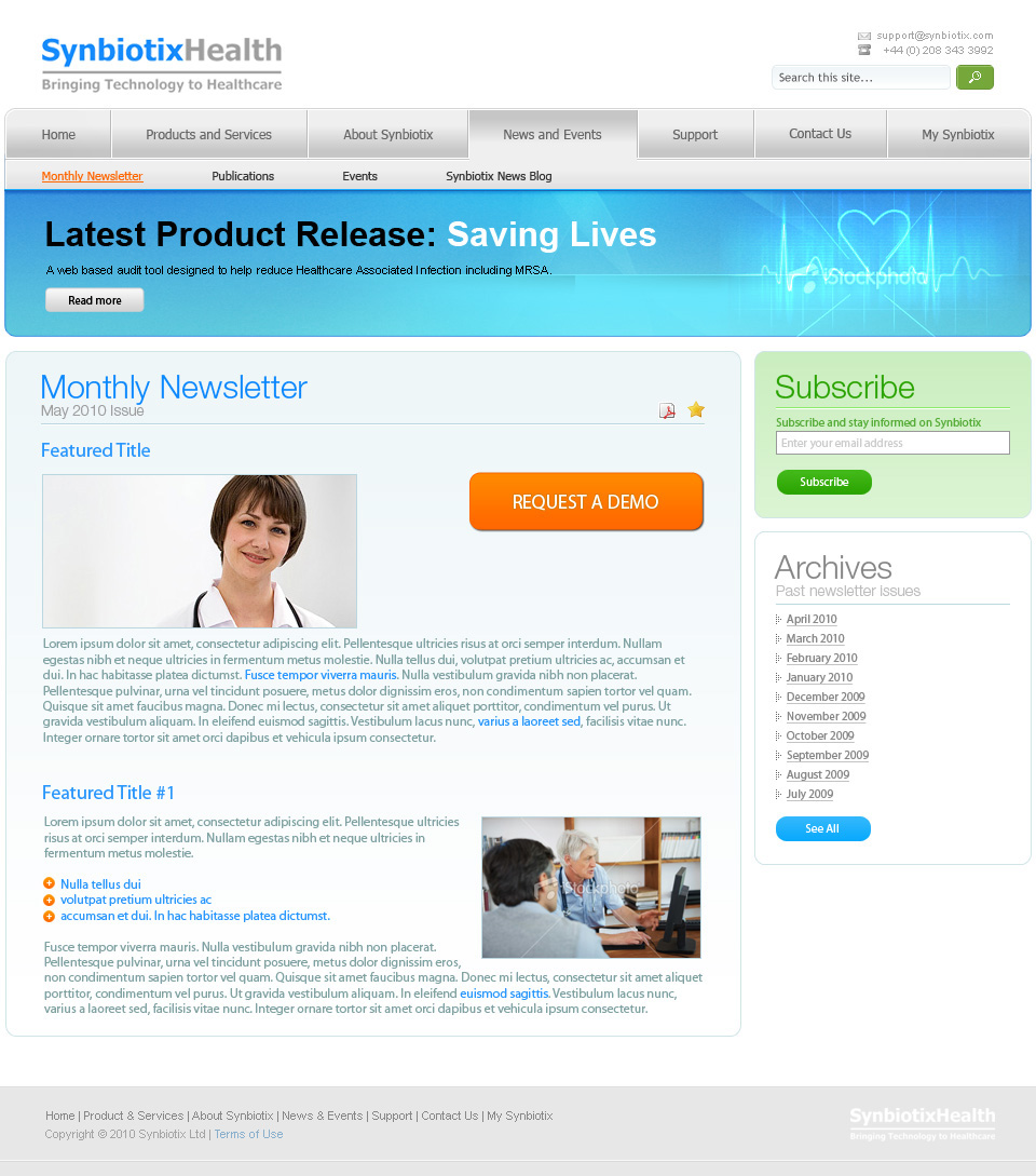 Web Design by TIAN STUDIO for Synbiotix | Design #61327