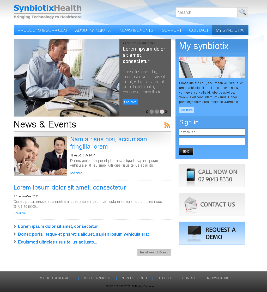 Web-Design von Dayiskuan für Synbiotix | Design #59468