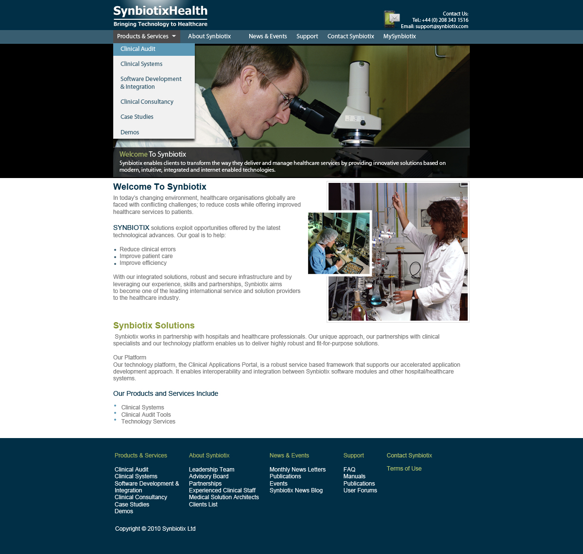 Web Design by CC Designs for Synbiotix | Design #58427