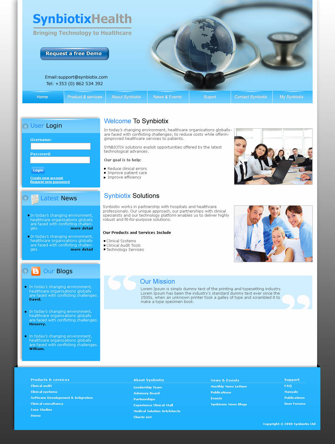 Web Design by LogoDesigns.ae for Synbiotix | Design #60615