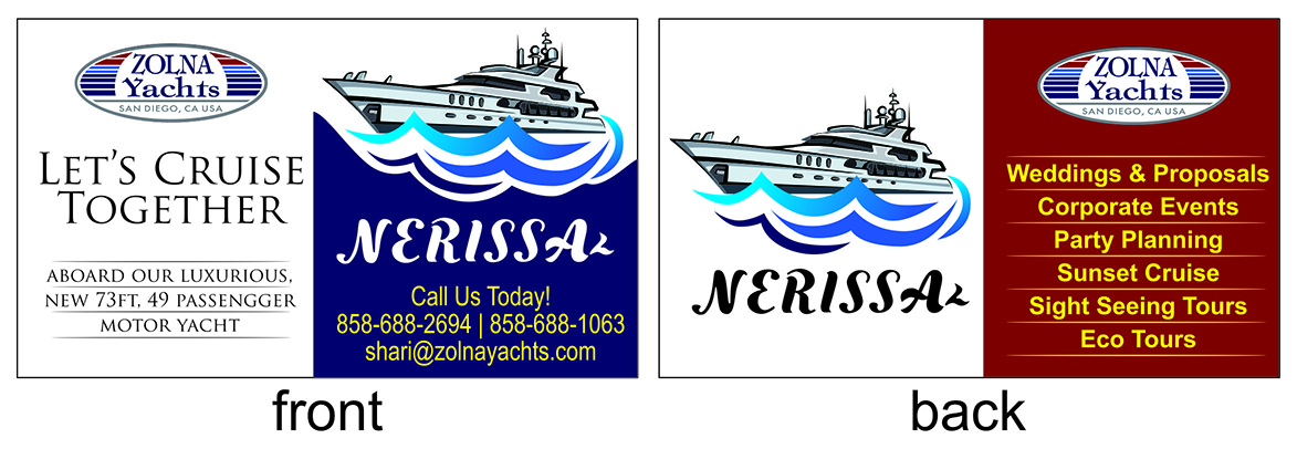 Business Card Design by vebrimansyah 2 for Zolna Yachts | Design #20884425