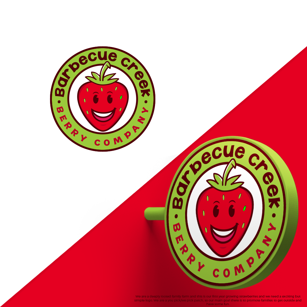 Logo Design by GBDESIGN for Barbecue Creek Berry Co. | Design #20998927
