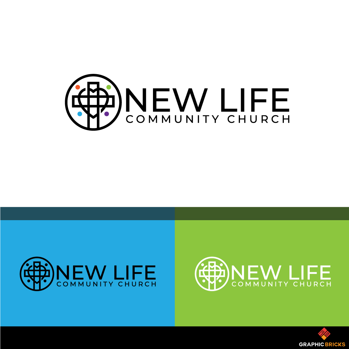 Logo-Design von Graphic Bricks für New Life Community Church | Design #20888201